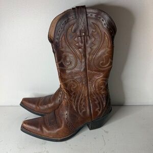 Ariat Heritage Western Cowgirl R Toe Boots Caramel Brown   Style 10005908   Wome